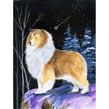 Patioplus Starry Night Sheltie Flag - Garden Size, 11 x 15 in. PA55158